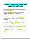 UGA LEGL 2700 Tests &vert; Q&A Latest 2024&sol;2025 &vert; 100&percnt; PASS