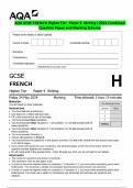 BUNDLE-&colon;&colon;AQA GCSE FRENCH  2024 -Complete Question Paper & Marking Scheme Merged 