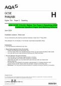 AQA GCSE PANJABI Higher Tier Paper 2 Speaking &vert;2024  Combined Question Paper and Marking Scheme