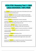 LEGL2700- Roessing Test 1 &vert; Q&A Latest 2024&sol;2025 &vert; 100&percnt; PASS