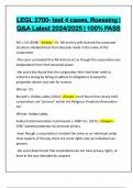 LEGL 2700- test 4 cases&comma; Roessing &vert; Q&A Latest 2024&sol;2025 &vert; 100&percnt; PASS