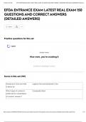 EFDA ENTRANCE EXAM LATEST REAL EXAM 150 QUESTIONS AND CORRECT ANSWERS &lpar;DETAILED ANSWERS&rpar;