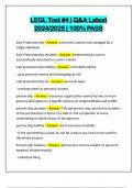 LEGL Test &num;4 &vert; Q&A Latest 2024&sol;2025 &vert; 100&percnt; PASS