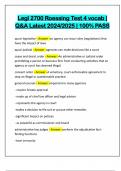 Legl 2700 Roessing Test 4 vocab &vert; Q&A Latest 2024&sol;2025 &vert; 100&percnt; PASS