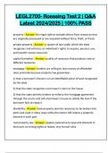 LEGL2700- Roessing Test 2 &vert; Q&A Latest 2024&sol;2025 &vert; 100&percnt; PASS