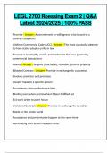 LEGL 2700 Roessing Exam 2 &vert; Q&A Latest 2024&sol;2025 &vert; 100&percnt; PASS