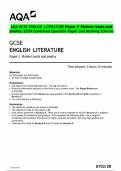 PACKAGE-&colon;&colon; AQA GCSE ENGLISH LITERATURE 2024 - Complete Question Paper & Marking Scheme