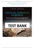 Test Bank for Medical-Surgical Nursing&colon; Focus on Clinical Judgment 3rd Edition by Linda Honan