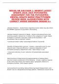 NR548&sol; NR 548 EXAM 1&colon; NEWEST LATEST UPDATE 2024&sol; 2025 PSYCHIATRIC ASSESSMENT FOR THE PSYCHIATRIC-MENTAL HEALTH NURSE PRACTITIONER REVIEW WEEK 1&2QUESTIONS WITH CORRECT VERIED ANSWERS GRADED A&plus;