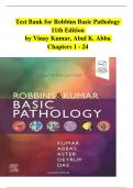  Test Bank for Robbins Basic Pathology 11th Edition  by Vinay Kumar&comma; Abul K&period; Abba  Chapters 1 - 24 &emsp;