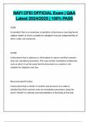 NAFI CFEI OFFICIAL Exam &vert; Q&A Latest 2024&sol;2025 &vert; 100&percnt; PASS