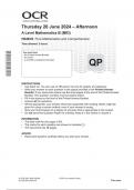 OCR A Level Mathematics B &lpar;MEI&rpar; H640&sol;03 JUNE 2024 QUESTION PAPER&colon; Pure Mathematics and Comprehension 