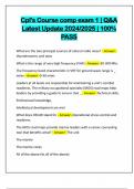 Cpl's Course comp exam 1 &vert; Q&A Latest Update 2024&sol;2025 &vert; 100&percnt; PASS