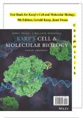 Test Bank for Karp&rsquo;s Cell and Molecular Biology&comma; 9th Edition&comma; Gerald Karp&comma; Janet Iwasa  Chapters 1 - 18   