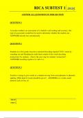  RICA SUBTEST 1 QUESTION AND ANSWERS 2025