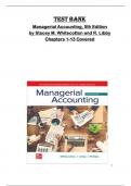Test Bank for  Managerial Accounting&comma; 5th Edition  by Stacey M&period; Whitecotton and R&period; Libby  Chapters 1-13 Covered