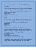 Concepts for Nursing Practice Questions With Complete Solutions