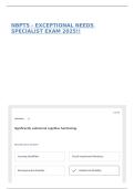 NBPTS - EXCEPTIONAL NEEDS SPECIALIST EXAM 2025&excl;&excl;