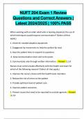 NUFT 204 Exam 1 Review Questions and Correct Answers &vert; Latest 2024&sol;2025 &vert; 100&percnt; PASS