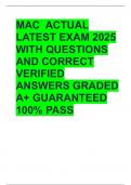 MAC  ACTUAL LATEST EXAM 2025  WITH QUESTIONS AND CORRECT VERIFIED ANSWERS GRADED A&plus; GUARANTEED 100&percnt; PASS