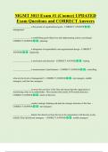 MGMT 3013 Exam &num;1 &lpar;Coonce&rpar; UPDATED Exam Questions and CORRECT Answers