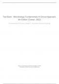 Test Bank for Microbiology Fundamentals: A Clinical Approach, 4th Edition by Marjorie Kelly Cowan | Verified Q&A | Latest 2025 Version | GRADED A+