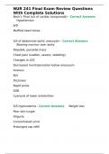 NUR 241 Final Exam Review Questions With Complete Solutions