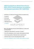 AMCB Certified Nurse Midwife Board Review 2025 LATEST Practice Questions and Answers  with Detailed Explanations 350&plus; QUESTIONS
