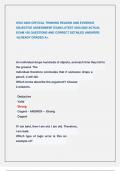 WGU D265 CRITICAL THINKING REASON AND EVIDENCE  OBJECTIVE ASSESSMENT EXAM LATEST 2024&sol;2025 ACTUAL  EXAM 100 QUESTIONS AND CORRECT DETAILED ANSWERS  &sol;ALREADY GRADED A&plus;&period;