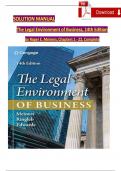 Solution Manual For The Legal Environment of Business&comma; 14th Edition by Roger E&period; Meiners&comma; Verified Chapters 1 - 22 Complete&comma; Newest Version