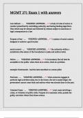 MGMT 271 Exam 1 with answers
