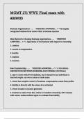 MGMT 271 WWU Final exam with answers