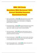 IDRL 320 Exam   Questions With Reviewed 100&percnt;  Correct Detailed Answers  Guaranteed Pass&excl;&excl; 