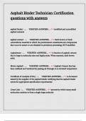 Asphalt Binder Technician Certification questions with answers