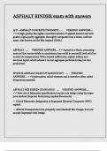 ASPHALT BINDER exam with answers