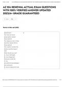 AZ 104 RENEWAL ACTUAL EXAM QUESTIONS WITH 100&percnt; VERIFIED ANSWER UPDATED 2023&sol;A&plus; GRADE GUARANTEED