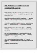 IAP Death Doula Certificate Course questions with answers