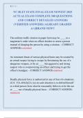 NC BLET STATE FINAL EXAM NEWEST 2025  ACTUAL EXAM COMPLETE 300 QUESTIONS  AND CORRECT DETAILED ANSWERS  &lpar;VERIFIED ANSWERS&rpar; &vert;ALREADY GRADED  A&plus;&vert;&vert;BRAND NEW&excl;&excl;