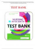 TEST BANK FOR NURSING RESEARCH METHODS AND CRITICAL APPRAISAL FOR EVIDENCE-BASED PRACTICE 9TH EDITION BY GERI LOBIONDO-WOOD&comma; AND JUDITH HABER ISBN&colon; 9780323431316 ISBN&colon; 9780323447652&sol; LATEST UPDATE 2025