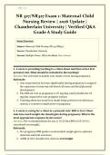 NR 327&sol; NR327 EXAM 1&colon; Maternal-Child Nursing Review &vert; 2026 Update &vert; Chamberlain University &vert; Verified Q & A &vert; Grade A Study Guide
