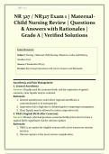 NR 327 &sol; NR327 Exam 1  2026&sol;2027 &vert; Maternal-Child Nursing Review &vert; Questions & Answers with Rationales &vert; Grade A &vert; Verified Solutions