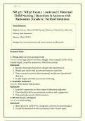 Chamberlain NR 327 &sol; NR327 Exam 2 &vert; 2026&sol;2027 &vert; Maternal-Child Nursing Review &vert; Questions & Answers with Rationales &vert; Grade A &vert; Verified Solutions