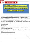 NR548&sol; NR 548 Exam 1&comma; 2&comma; 3&comma; & Final Exam&colon; ALL IN ONE&colon; &lpar;Latest 2025 &sol; 2026&rpar; Weeks 1 to 8 Covered Psychiatric Assessment for the PMHNP - Chamberlain