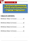 NR548&sol; NR 548 Exam 1&comma; 2&comma; 3&comma; & Final Exam&colon; ALL IN ONE&colon; &lpar;Latest 2025 &sol; 2026&rpar; Weeks 1 to 8 Covered Psychiatric Assessment for the PMHNP - Chamberlain