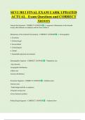 SEVI 3013 FINAL EXAM UARK UPDATED ACTUAL Exam Questions and CORRECT  Answers