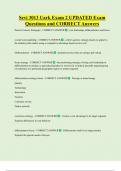 Sevi 3013 Uark Exam 2 UPDATED Exam Questions and CORRECT Answers