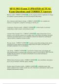 SEVI 3013 Exam 2 UPDATED ACTUAL  Exam Questions and CORRECT Answers