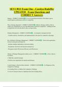 SEVI 3013 Exam One - Carolyn Rodeffer UPDATED Exam Questions and  CORRECT Answers
