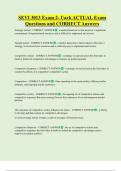 SEVI 3013 Exam 2- Uark ACTUAL Exam Questions and CORRECT Answers