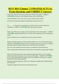 SEVI 3013 Chapter 7 UPDATED ACTUAL Exam Questions and CORRECT Answers